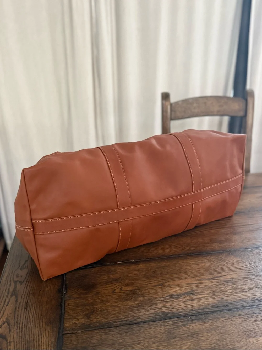 Coach Leather Vintage Duffle Luggage Cabin Bag Large 0503